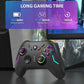 Wireless PC Gaming Controller for Windows (7/8/10/11)/ PS3/ Steam Deck/Android/Nintendo Switch, 9 Color LED Light PC Gamepad with Turbo Function, Adjustable Vibration & Headphone Jack（2.4G ）