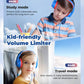 Kids Headphones for School Travel, Safe Volume 85/94Db, HD Mic Stereo Sound Over-Ear Girls Boys Headphones for Kid, Funshare Foldable 3.5Mm Wired Kids Headphones for Ipad Computer