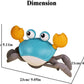 Professional Product Title: " Amphibious Bath Toy for Children - Entertaining Clockwork Beach Toy Blue Crab with Leash, Swimming and Floating Fun for Kids"