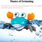 Professional Product Title: " Amphibious Bath Toy for Children - Entertaining Clockwork Beach Toy Blue Crab with Leash, Swimming and Floating Fun for Kids"