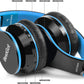 Kids Bluetooth Headphones BT6002 Wireless Headphones for Kids Children Adults for School Foldable Headset for 18 Hours for Pc/Phone/Tablets/Tv (Black/Blue)