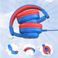 Kids Headphones for School Travel, Safe Volume 85/94Db, HD Mic Stereo Sound Over-Ear Girls Boys Headphones for Kid, Funshare Foldable 3.5Mm Wired Kids Headphones for Ipad Computer