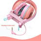 Kids Headphones for School with Microphone KH20 Wired HD Stereo Safe Volume Limited 85Db/94Db Foldable Lightweight On-Ear Headphone for Girl/Mac/Android/Kindle/Tablet/Pad (Pink)