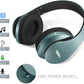 Wireless Headphones over Ear, Bluetooth Headphones with Microphone, Foldable Stereo Wireless Headset- Silver Blue