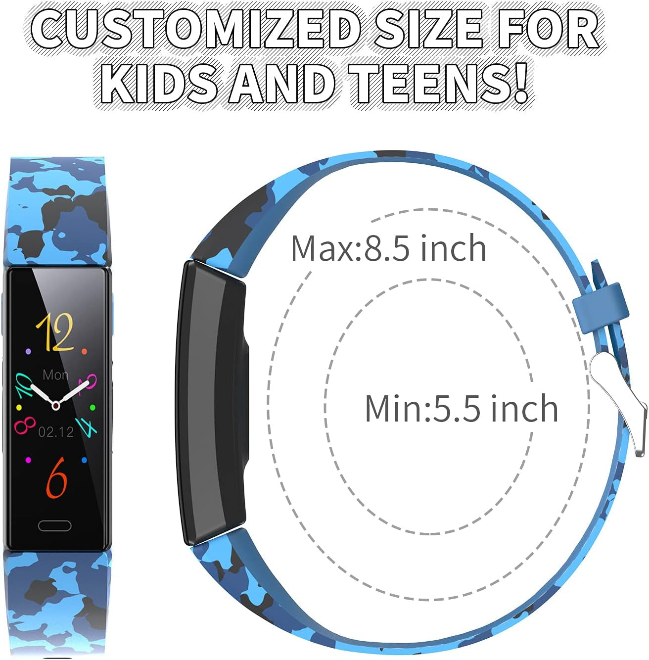 Kids Watch Fitness Tracker, Fitness Watches for Kids, Activity Tracker with Pedometers, Stopwatch, IP68 Waterproof, 11 Sport Modes Smart Watch for Kids Age 6-16 Years Old