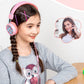 Kids Headphones for School with Microphone KH20 Wired HD Stereo Safe Volume Limited 85Db/94Db Foldable Lightweight On-Ear Headphone for Girl/Mac/Android/Kindle/Tablet/Pad (Pink)