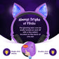 Kids Headphones with Cute LED Glowing Cat Ears,Foldable, Noise-Canceling and Adjustable Toddlers Headphones for Boys and Girls (Purple)