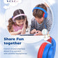 Kids Headphones for School Travel, Safe Volume 85/94Db, HD Mic Stereo Sound Over-Ear Girls Boys Headphones for Kid, Funshare Foldable 3.5Mm Wired Kids Headphones for Ipad Computer