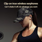 Wireless Clip Earbuds with Earhooks Mini Bone Conduction Headphones Waterproof Bluetooth 5.3 Open Ear Earbuds Cycling Earpiece Noise Canceling Headset Sports Earphones