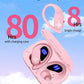 Bluetooth Headphones Wireless Earbuds 80Hrs Playtime Wireless Charging Case Digital Display Sports Ear Buds with Earhook Premium Deep Bass IPX7 Waterproof Over-Ear Earphones for TV Phone Laptop Pink