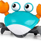 Professional Product Title: " Amphibious Bath Toy for Children - Entertaining Clockwork Beach Toy Blue Crab with Leash, Swimming and Floating Fun for Kids"