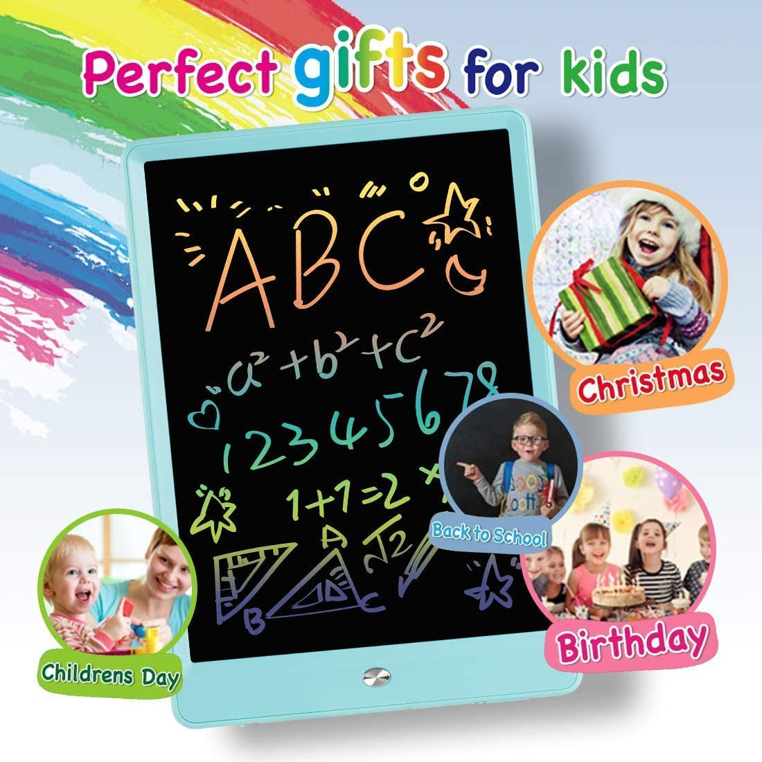 LCD Writing Tablet 10 Inch, Colorful Doodle Board Drawing Pad for Kids, Drawing Board Writing Board Drawing Tablet, Educational Christmas Boys Toys Gifts for 3 4 5 6 Year Old Boys, Girls